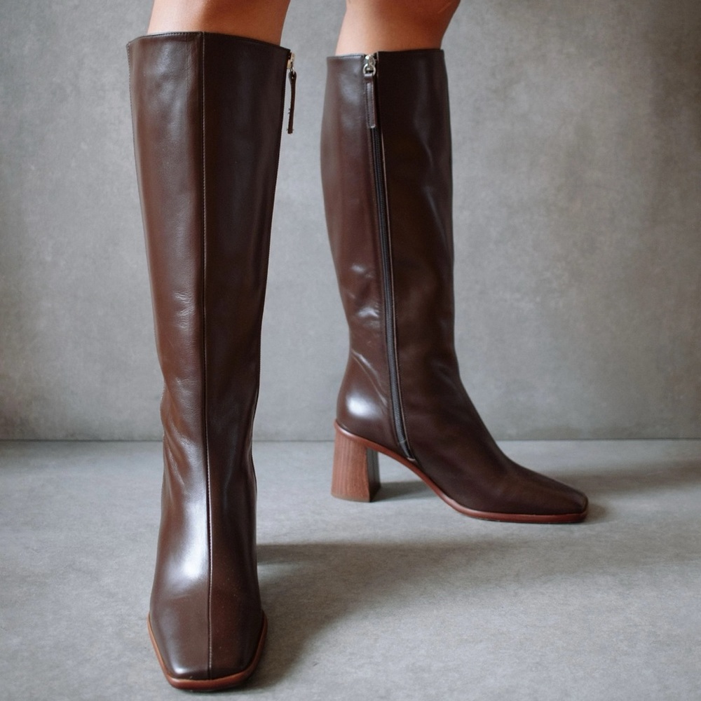 Alohas East Coffee Leather Boots